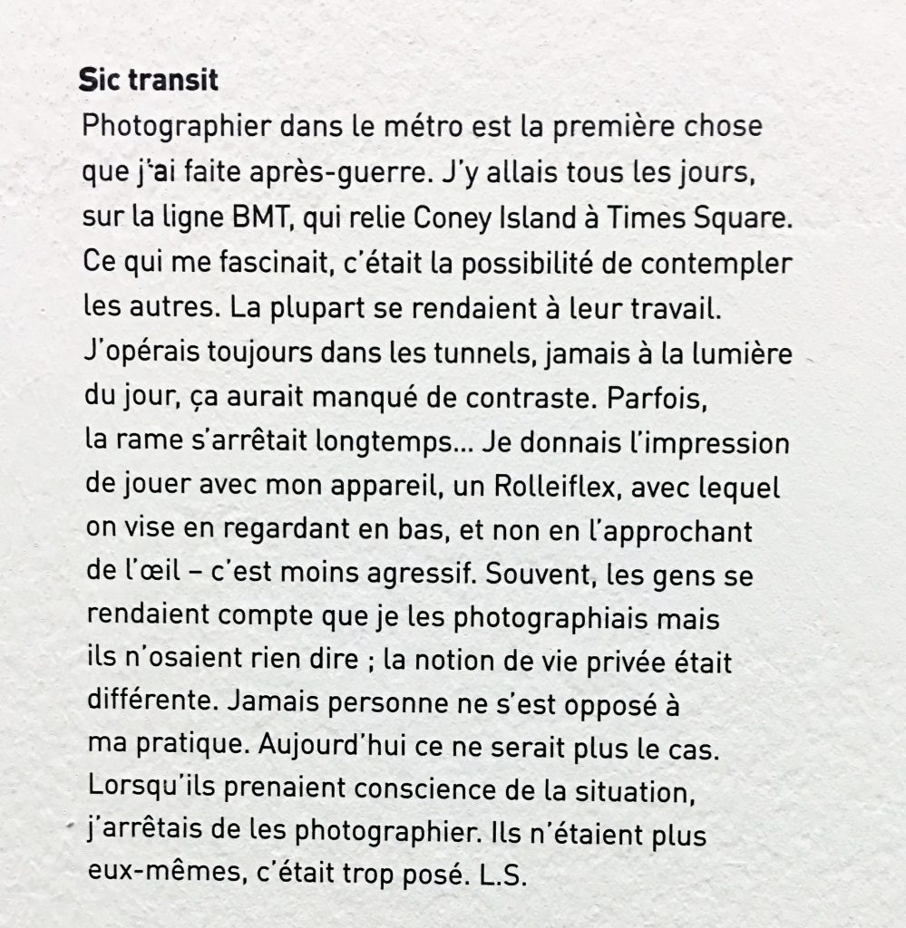 Texte de l'auteur - le métro